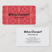Geometrische driehoeken en diamanten in rood en ro visitekaartje (Voorkant / Achterkant)