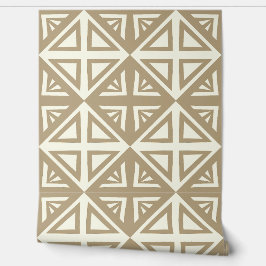 Geometrische driehoeken en diamanten van brons en  behang