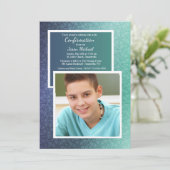 Geometrische driehoeken Foto uitnodiging (Staand voorkant)