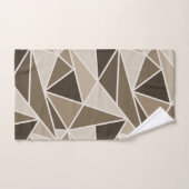 Geometrische driehoeken in zwart-wit, beige bad handdoek (Handdoek)