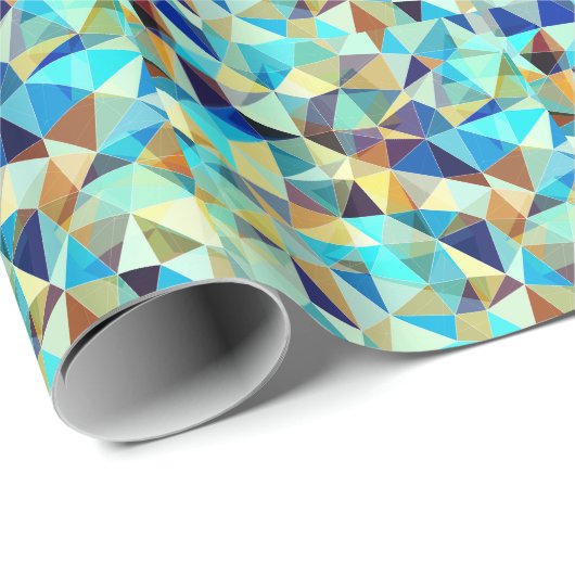 Geometrische driehoeken: Kleurrijk Abstract Patroo Cadeaupapier (Rol Hoek)