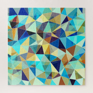 Geometrische driehoeken: Kleurrijk Abstract Patroo Legpuzzel