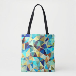 Geometrische driehoeken: Kleurrijk Abstract Patroo Tote Bag
