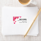 Geometrische driehoeken Mailing | Fuschia Hot Pink Etiket (Insitu)
