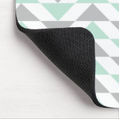Geometrische driehoeken Mint Green Grey White Patt Muismat (Hoek)