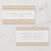 Geometrische driehoeken op het Visitekaartje van h (Voorkant / Achterkant)