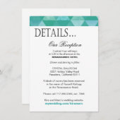 Geometrische driehoeken Opvanggegevens | blauwgroe Kaart (Voorkant / Achterkant)