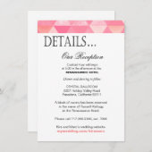 Geometrische driehoeken Opvanggegevens | roze moer Informatiekaartje (Voorkant / Achterkant)