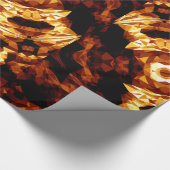 Geometrische driehoeken Oranje Bruin Zwart Abstrac Cadeaupapier (Hoek)