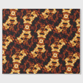 Geometrische driehoeken Oranje Bruin Zwart Abstrac Cadeaupapier (Vlak)