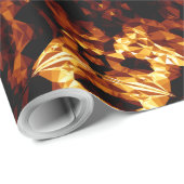 Geometrische driehoeken Oranje Bruin Zwart Abstrac Cadeaupapier (Rol Hoek)