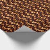 Geometrische driehoeken Oranje Bruin Zwart Abstrac Cadeaupapier (Hoek)