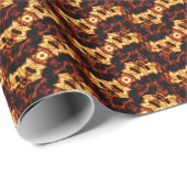 Geometrische driehoeken Oranje Bruin Zwart Abstrac Cadeaupapier (Rol Hoek)