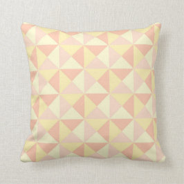 Geometrische driehoeken Pastel Peach Yellow Pillow Kussen