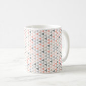 Geometrische driehoeken Peach Moderne Neutrals Mok (Voorkant rechts)