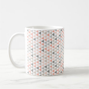 Geometrische driehoeken Peach Moderne Neutrals Mok