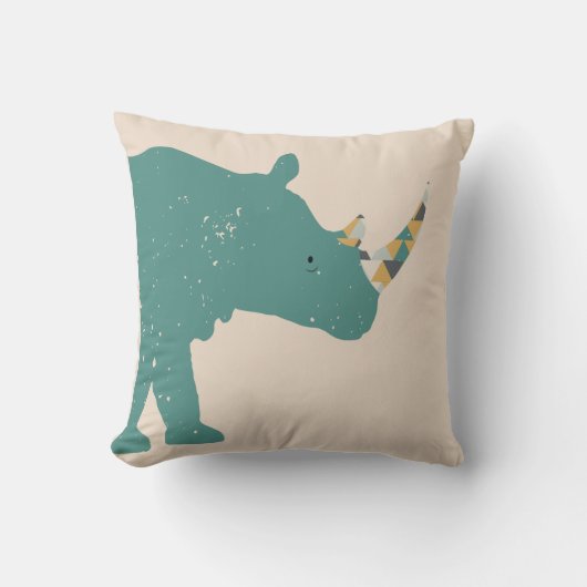 Geometrische driehoeken Rhinoussen Kussen (Voorkant)