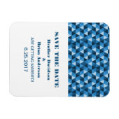 Geometrische driehoeken sparen de Magnetdatum, Bla Magneet (Horizontaal)