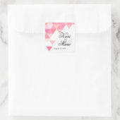 Geometrische driehoeken ten gunste van decal | pio vierkante sticker (Tas)