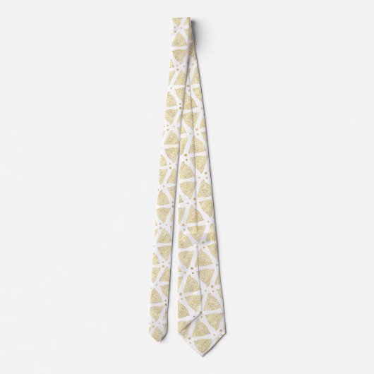 Geometrische driehoeken van de moderne goudtextuur stropdas (Achterkant)