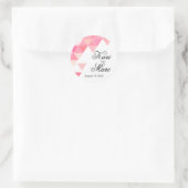 Geometrische driehoeken voor decaal | roze peper ronde sticker (Tas)