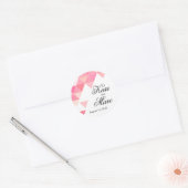 Geometrische driehoeken voor decaal | roze peper ronde sticker (Envelop)
