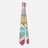 Geometrische driehoeken waterverf handschilderpatr stropdas (Voorkant)
