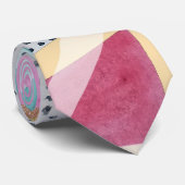 Geometrische driehoeken waterverf handschilderpatr stropdas (Opgerold)