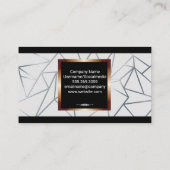 Geometrische driehoeken | Zilverlijnen Visitekaartje (Achterkant)