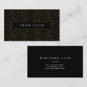 Geometrische driehoekige glitter Golden Black Vip Visitekaartje (Voorkant / Achterkant)