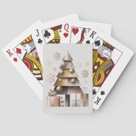 Geometrische Driehoekjes Kerstboom Speelkaarten