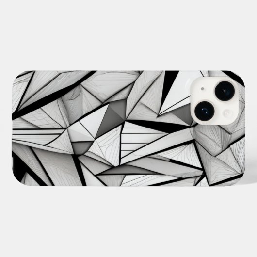 Geometrische driehoekslijnkunst Case-Mate iPhone case (Achterkant (horizontaal))