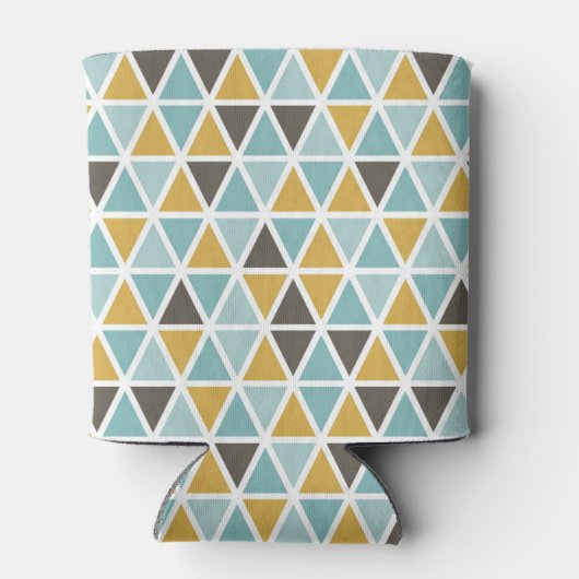 Geometrische driehoekspatroon blikjeskoeler (Achterkant)