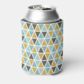 Geometrische driehoekspatroon blikjeskoeler (Blikje Achterkant)