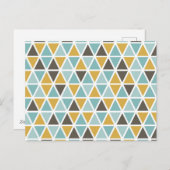 Geometrische driehoekspatroon feestdagenkaart (Voorkant / Achterkant)