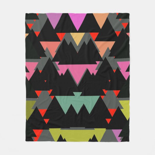 Geometrische driehoekspatroon fleece deken (Voorkant)