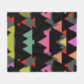 Geometrische driehoekspatroon fleece deken (Voorkant (Horizontaal))