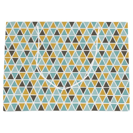 Geometrische driehoekspatroon groot cadeauzakje (Voorkant)