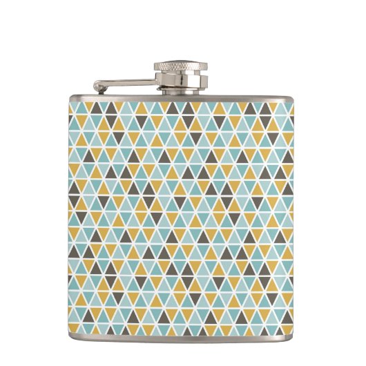 Geometrische driehoekspatroon heupfles (Voorkant)