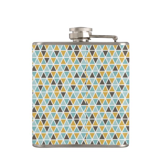 Geometrische driehoekspatroon heupfles (Achterkant)