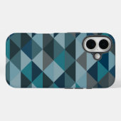 Geometrische driehoekspatroon in blauwe verloop Case-Mate iPhone case (Achterkant (horizontaal))