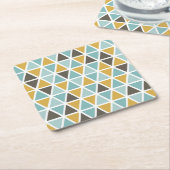 Geometrische driehoekspatroon kartonnen onderzetters (Schuin)