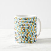 Geometrische driehoekspatroon koffiemok (Voorkant rechts)