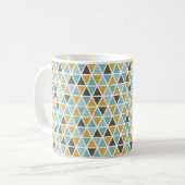 Geometrische driehoekspatroon koffiemok (Voorkant links)
