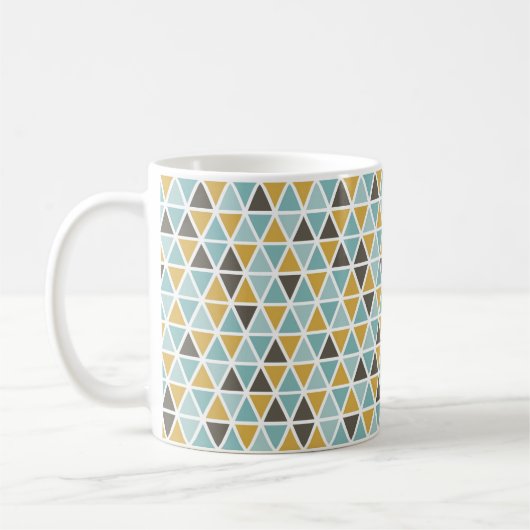 Geometrische driehoekspatroon koffiemok (Links)