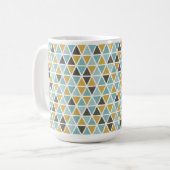 Geometrische driehoekspatroon koffiemok (Voorkant links)