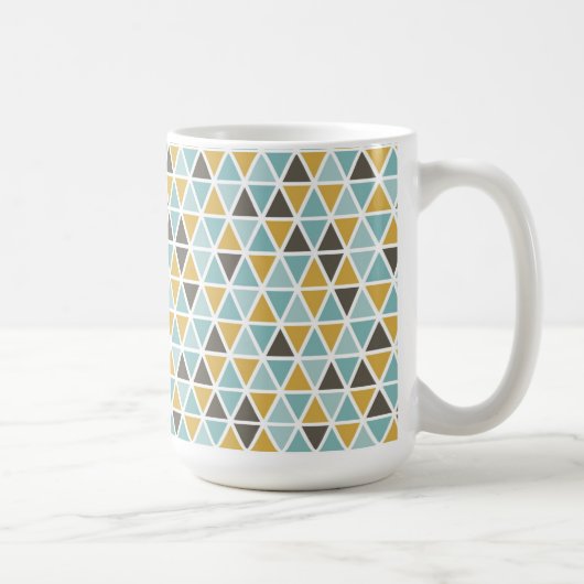 Geometrische driehoekspatroon koffiemok (Rechts)