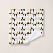 Geometrische driehoekspatroon splitsen bad handdoek (Wasdoekje)