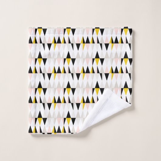 Geometrische driehoekspatroon splitsen bad handdoek (Wasdoekje)
