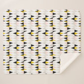 Geometrische driehoekspatroon splitsen sherpa deken (Voorkant (horizontaal))